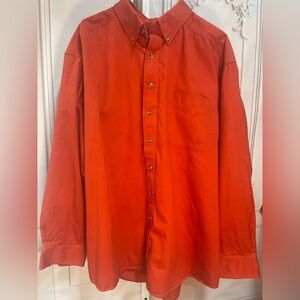 Ariat Men's Orange Western Button-Down Cotton XXL Shirt